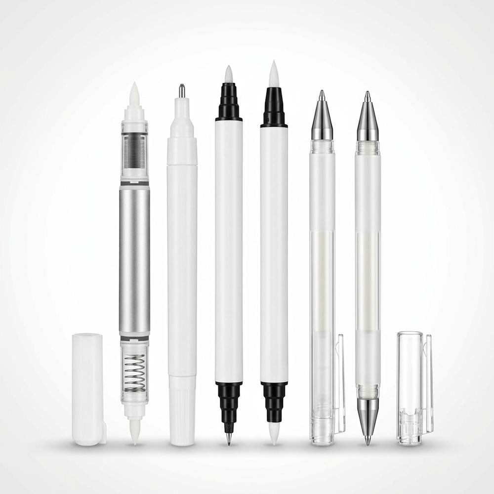 Opaque white gel pens for highlights over dried washes