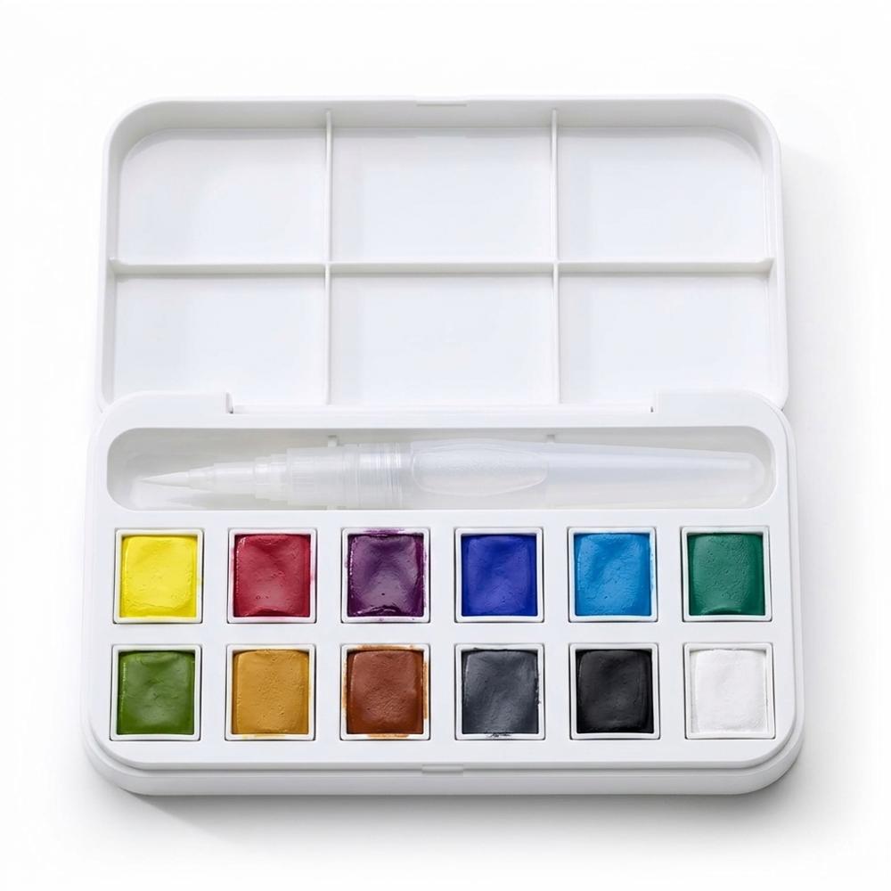 Set compact de demi-godets aquarelle