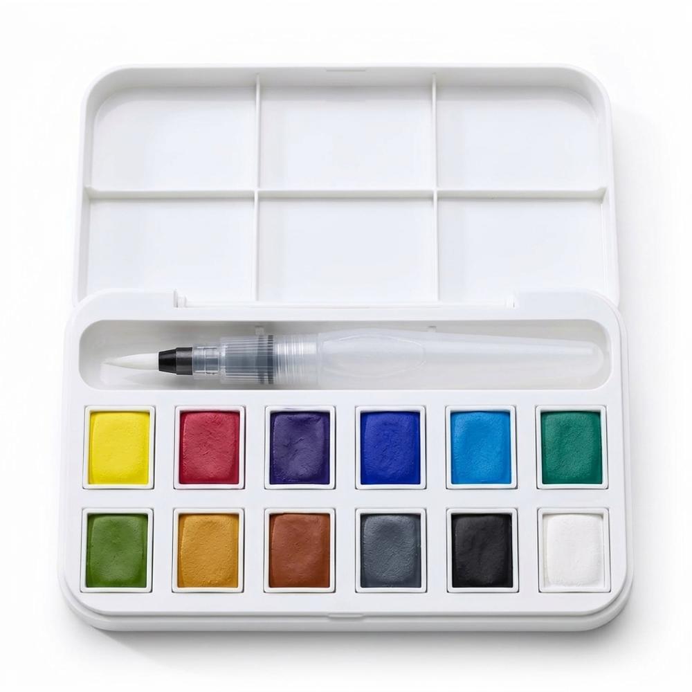 Winsor & Newton Cotman Akvarelmaling Sæt, 12 Halv Pander