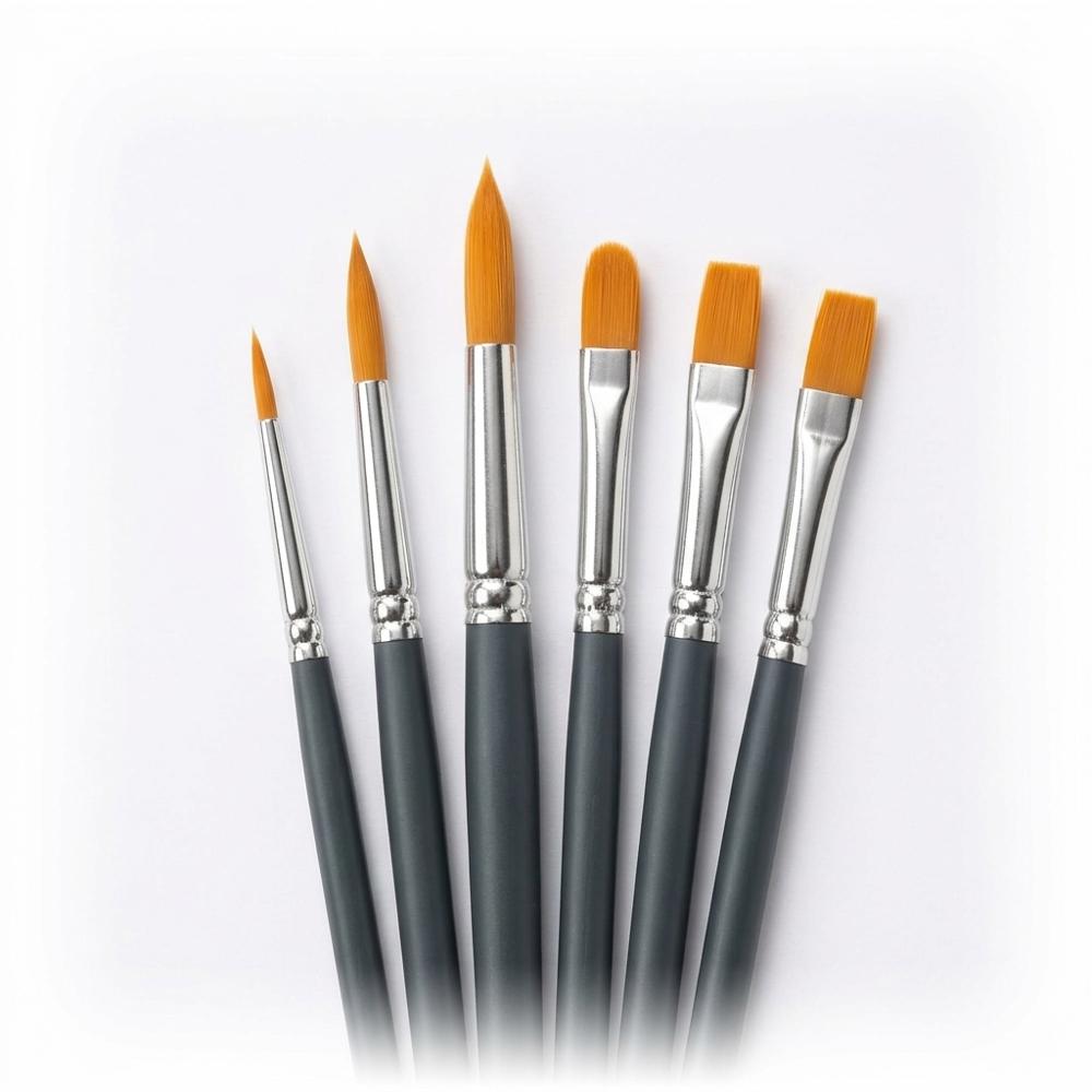 Winsor & Newton Foundation Akvarelpenselsæt, Kort Skaft, 6 Pakke