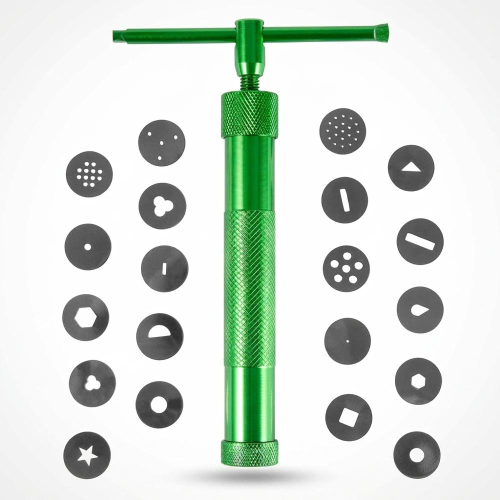 Hand clay extruder for uniform coils, ropes, and strands