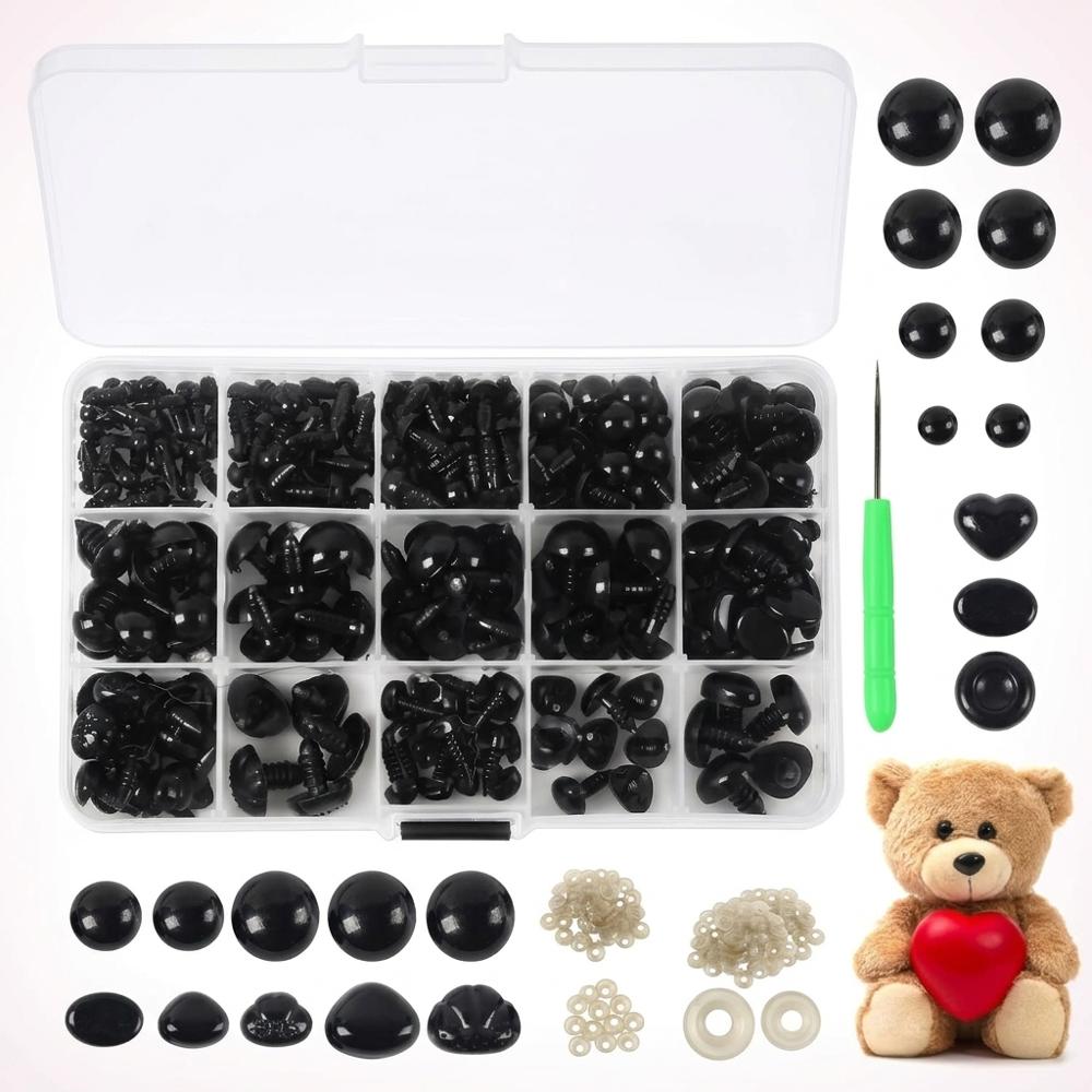 Assortiment plastic veiligheidsoogjes voor gehaakte amigurumi en knuffels