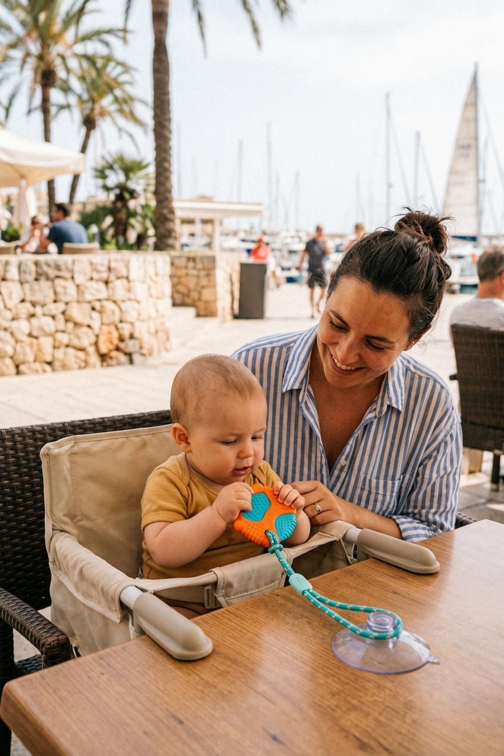 Grapple Baby Suction Cup Toy Holder for High Chair, Stroller and Teething Toys for Babies 6-12 Months