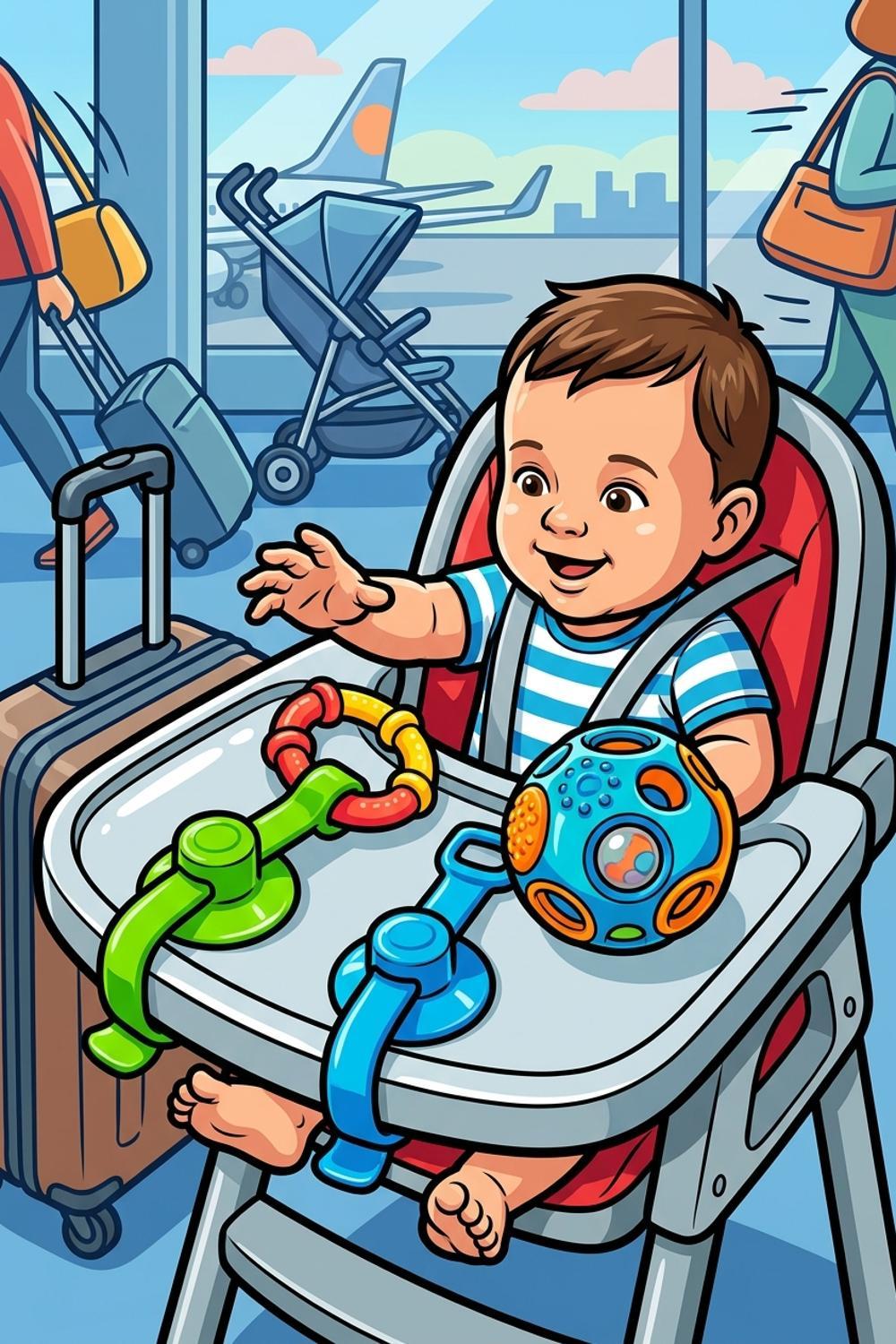 Grapple Baby Suction Cup Toy Holder for High Chair, Stroller and Teething Toys for Babies 6-12 Months
