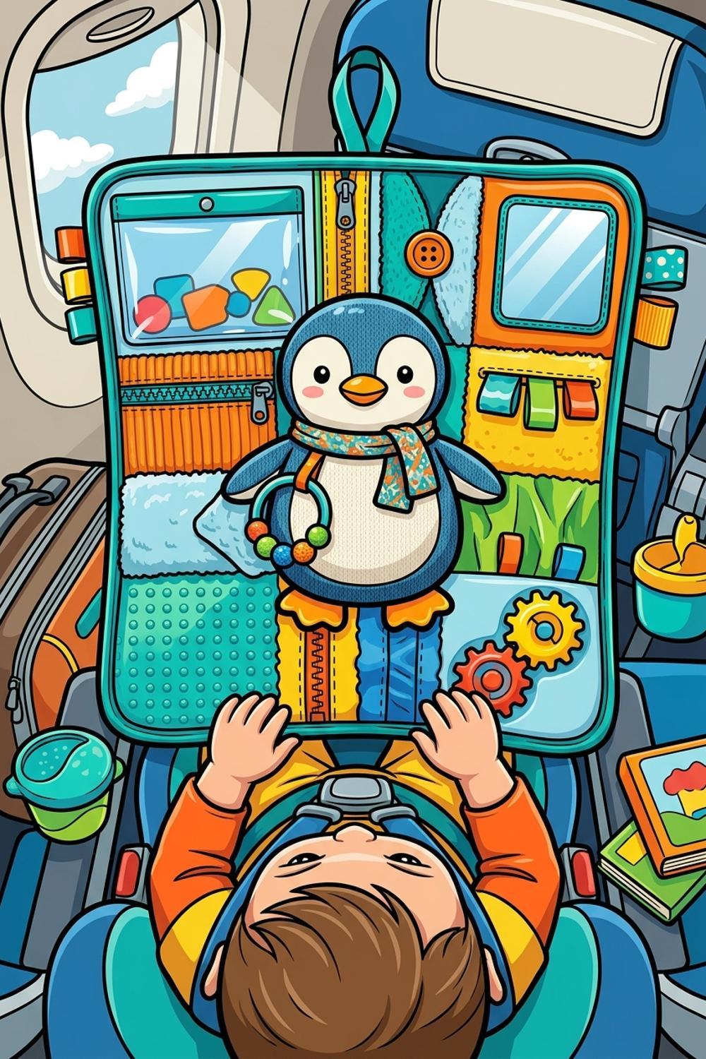 Buckle Toy Blizzard Penguin Stuffed Animal - Montessori Learning Activity Toy