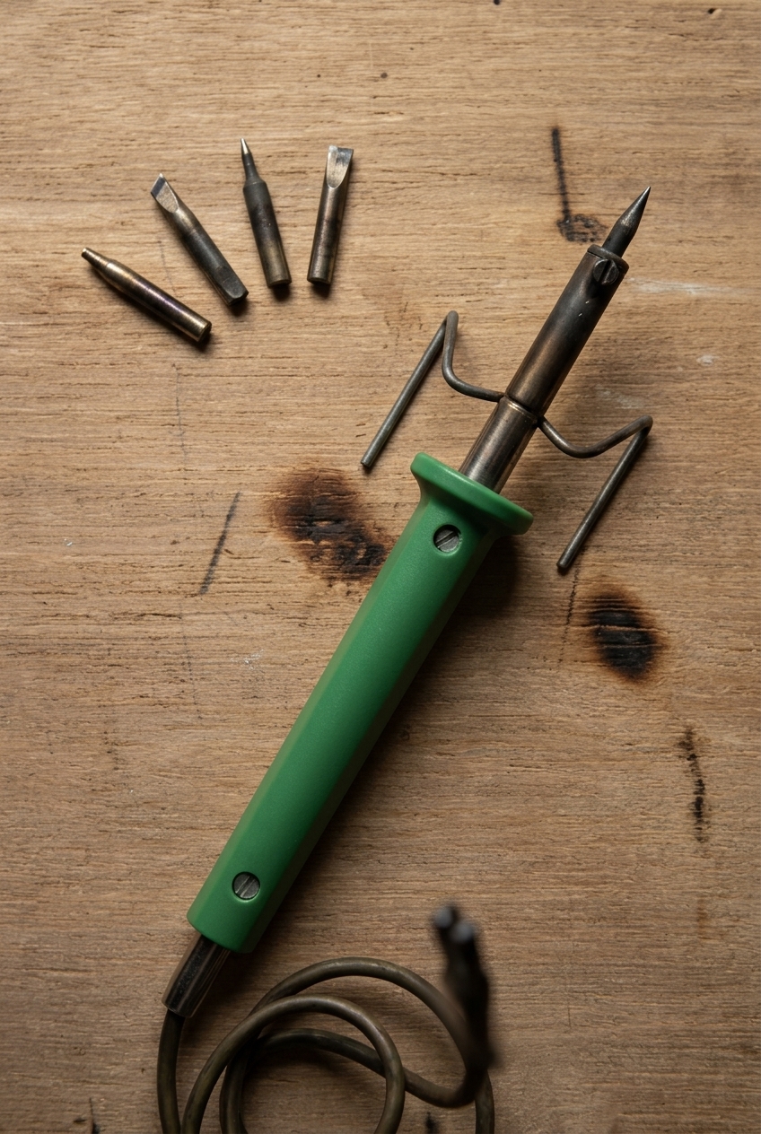 A burner and its brass tips