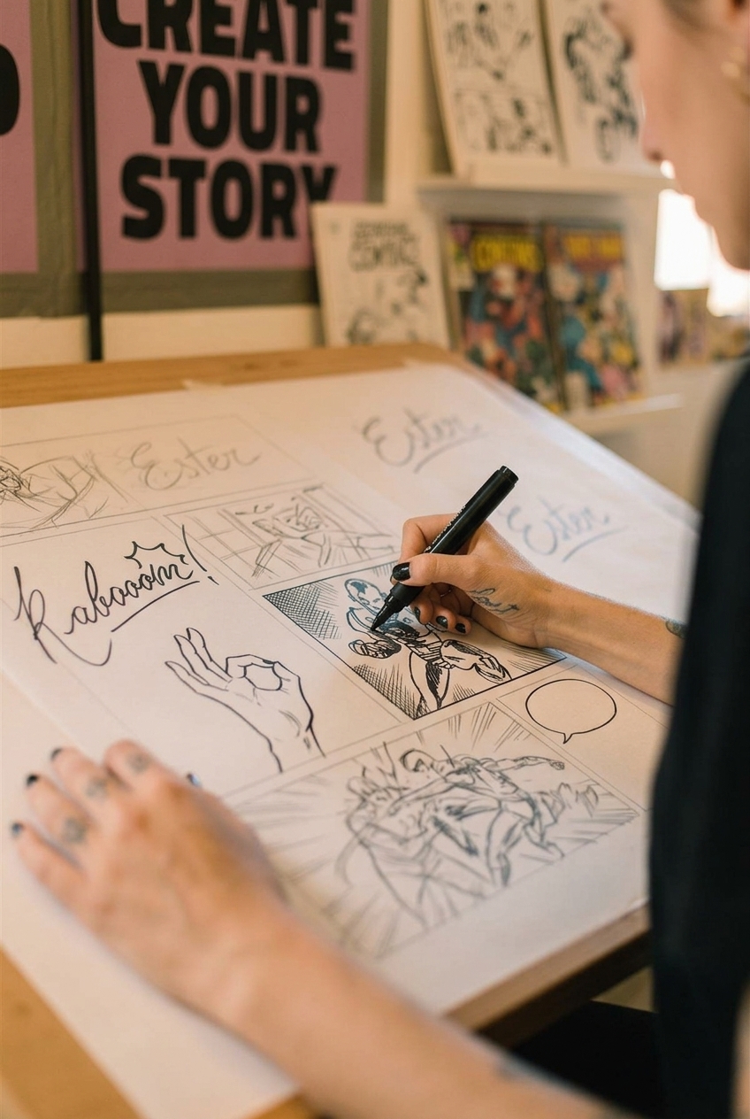 Ink going down over pencils