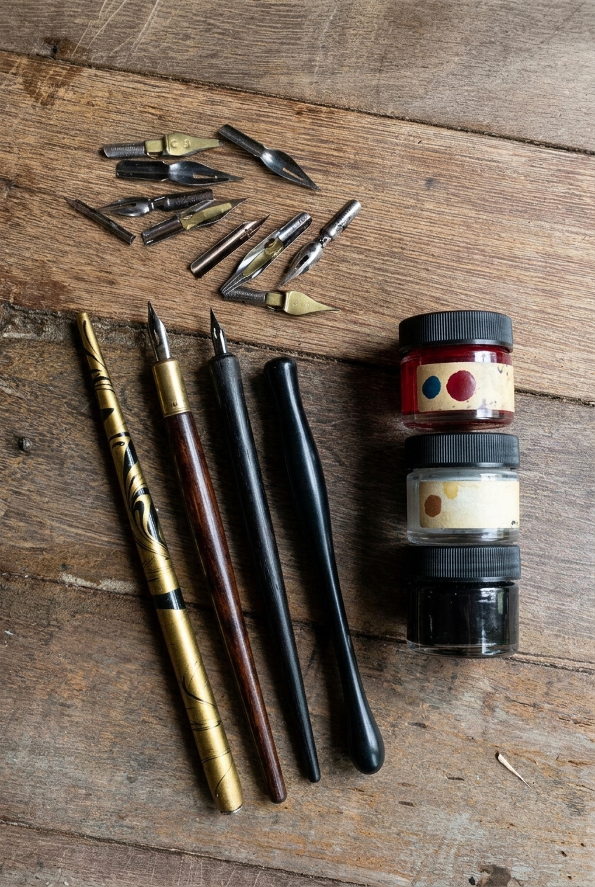 Nibs, holders and open ink