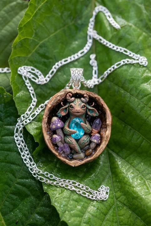 A shell turned pendant