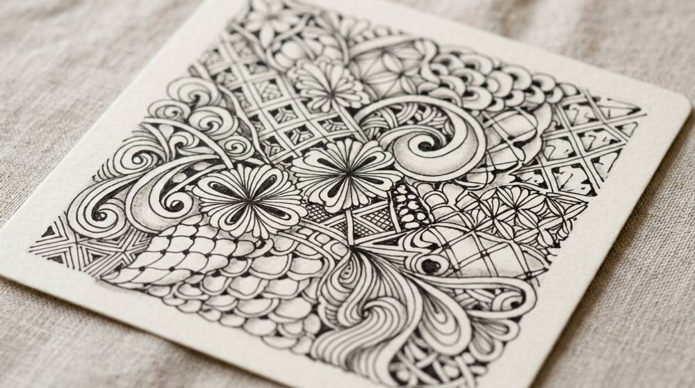 Zentangle für Einsteiger: kein Können, keine Fehler, kein Radieren