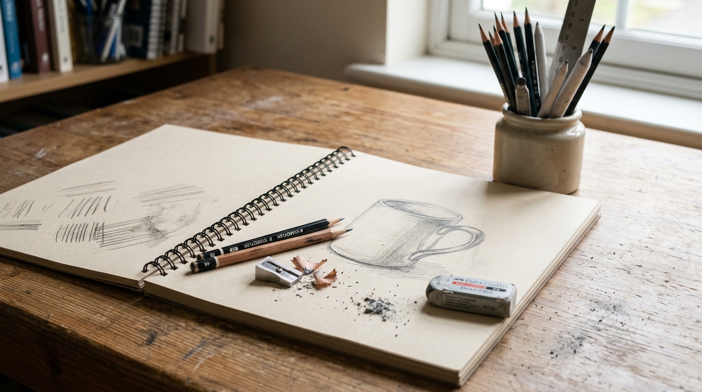 Beginner Pencil Sketching Setup: What You Actually Need