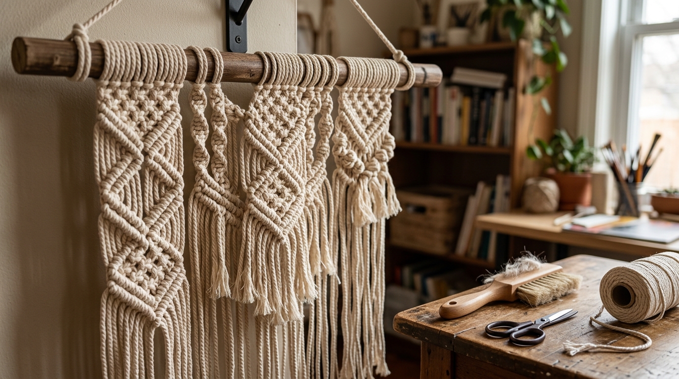 Beginner Macramé Setup: Cord, Knots, and Hanging Basics