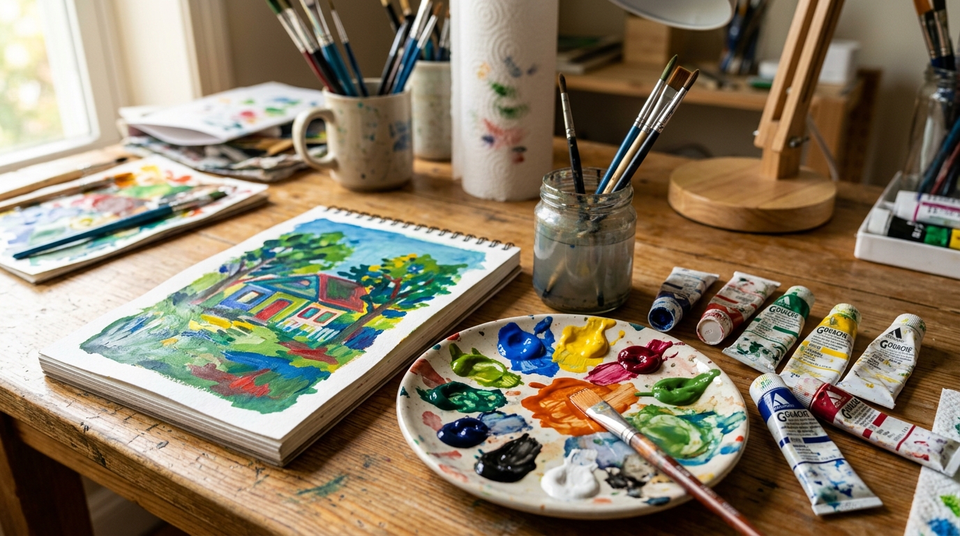 Beginner Gouache Painting Setup: Core Supplies Checklist